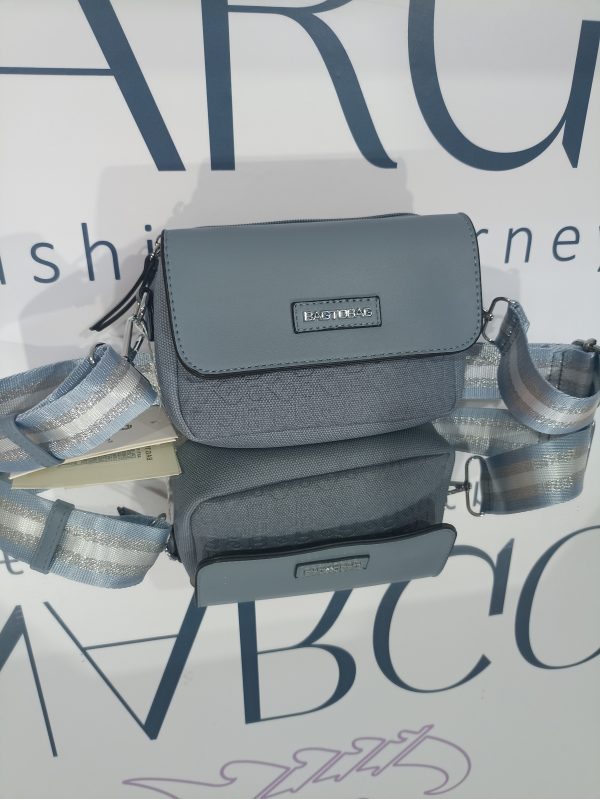 Γυναικείο τσαντάκι χιαστί BAG TO BAG με όψη blue denim.